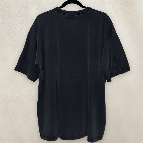 Vintage Y2K Cotton & Co. Distressed Crewneck T-Shirt Fading Black Size XL - Picture 2 of 7
